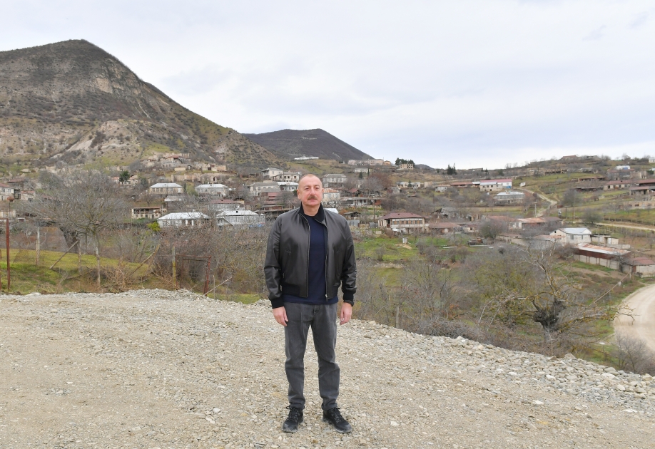 President Ilham Aliyev visited village of Pirjamal in Khojaly district