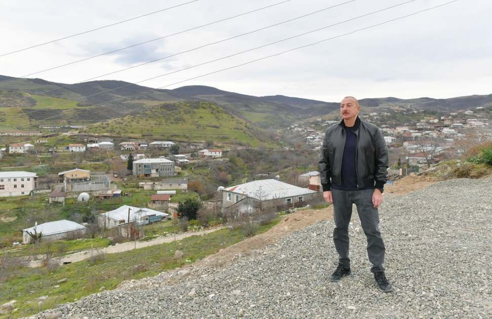 President Ilham Aliyev visited village of Khanabad in Khojaly district