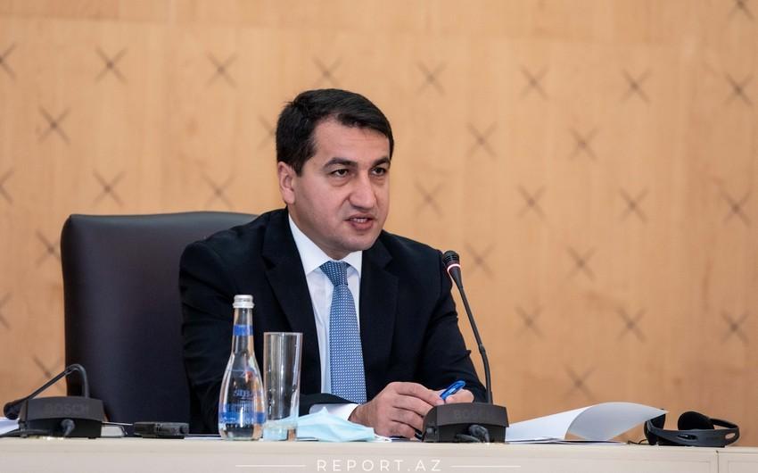 Hikmet Hajiyev: The withdrawal of Russian peacekeepers from Azerbaijani territory ahead of schedule has been decided by the leaders of both countries