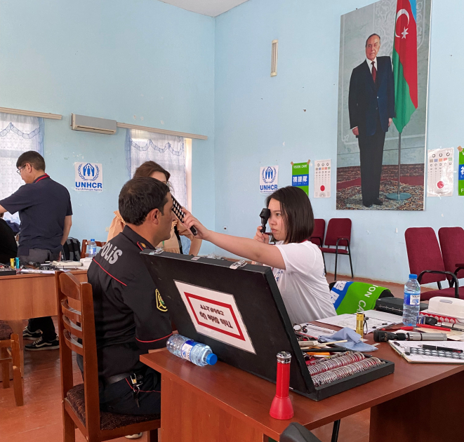 Tanınmış yapon aliminin rəhbərlik etdiyi mütəxəssislər Ağdamda göz müayinəsi keçiriblər