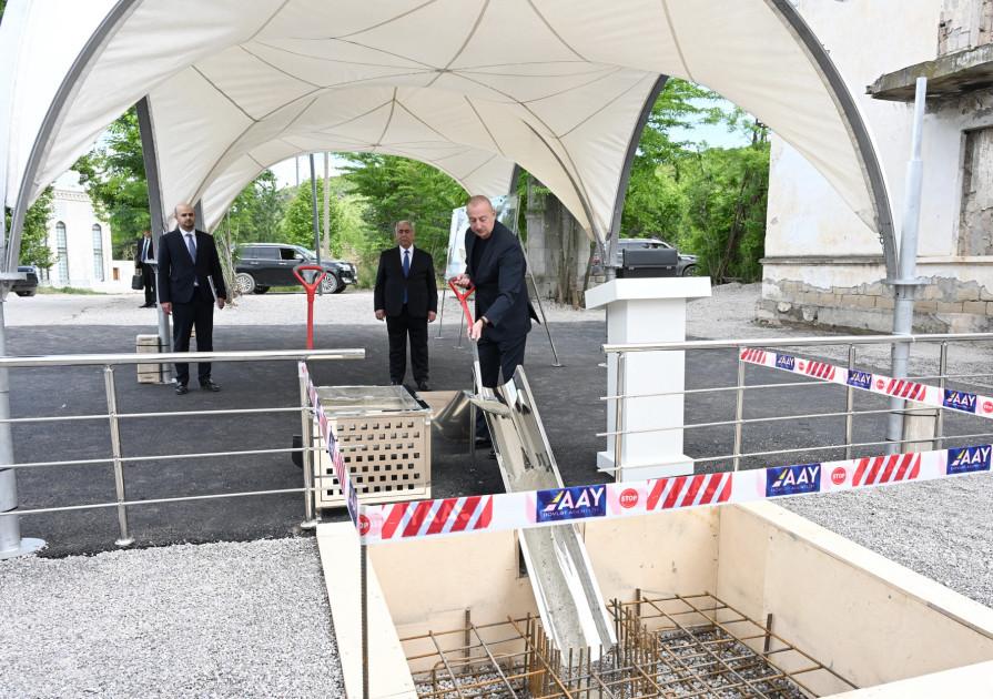 Zəngilan şəhərinin daxili yol-kommunikasiya şəbəkəsinin təməli qoyulub