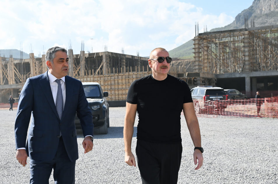 President Ilham Aliyev inspected construction progress at Zangilan Recreation Complex