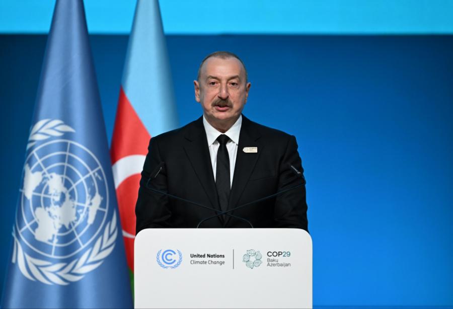 Prezident: "Azərbaycan COP29-a ev sahibliyi edən ölkə seçildikdən sonra biz hədəfə çevrildik"