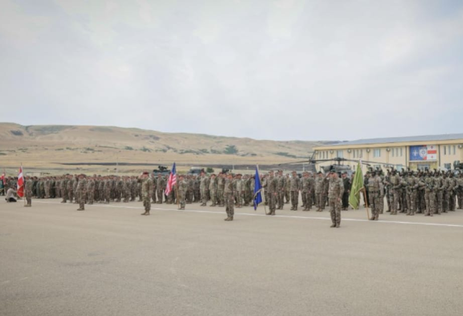 Azərbaycan hərbçiləri Gürcüstanda keçirilən təlimlərdə iştirak edirlər