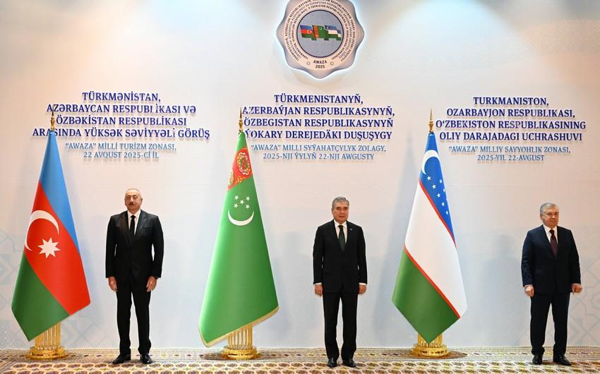 Türkmənistan, Azərbaycan və Özbəkistan arasında yüksəksəviyyəli görüş keçirilib