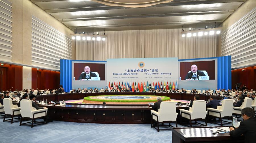 Çinin Tiencin şəhərində “ŞƏT plyus” formatında görüş keçirilib, Prezident İlham Əliyev tədbirdə çıxış edib