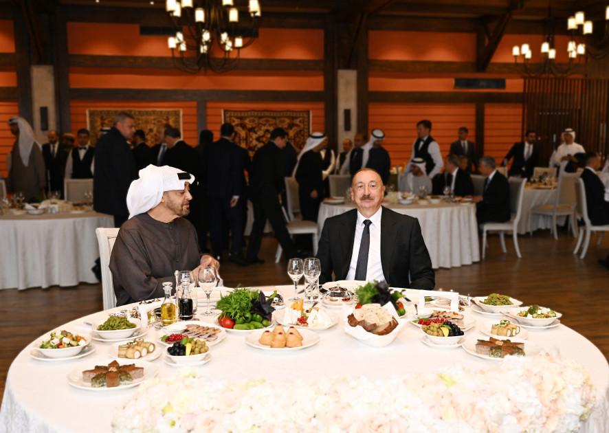 Şuşada Prezident İlham Əliyevin adından Birləşmiş Ərəb Əmirliklərinin Prezidentinin şərəfinə rəsmi nahar verilib