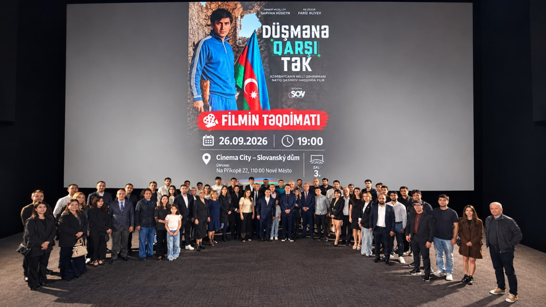 Praqada Milli Qəhrəman Natiq Qasımova həsr olunmuş “Düşmənə qarşı tək” filmi təqdim edilib