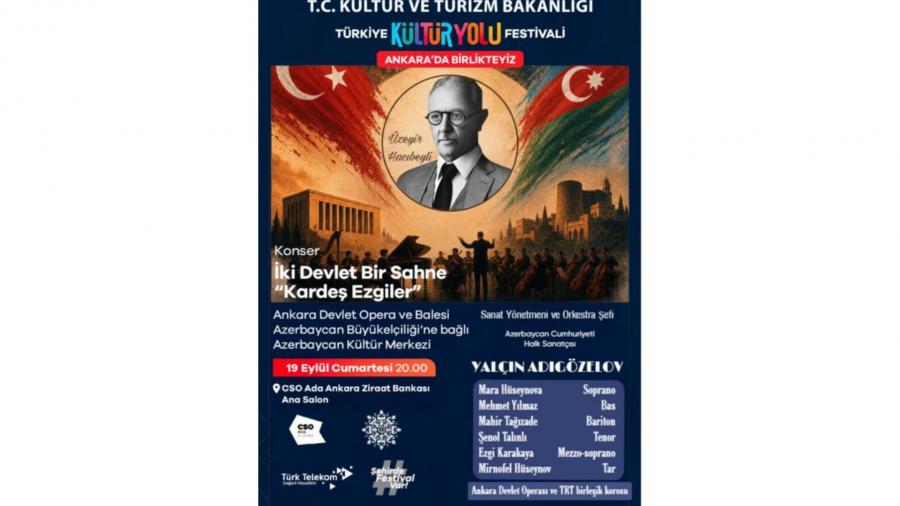 Ankarada "Kültür Yolu" Festivalının açılışı dahi Azərbaycan bəstəkarına ithaf ediləcək