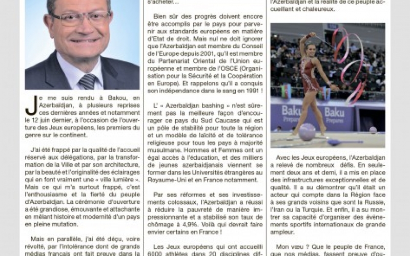 Altkirch Mayor criticizes smear campaign carried out against Azerbaijan ahead of European Games