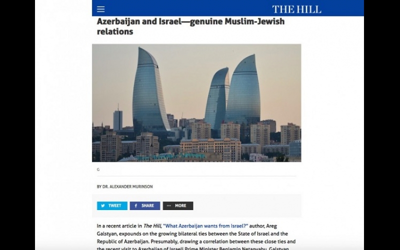 The Hill: Azerbaijan and Israel—genuine Muslim-Jewish relations