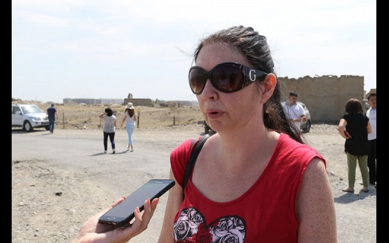 Well-known policy analyst Amanda Paul visits Azerbaijan's side of the frontline