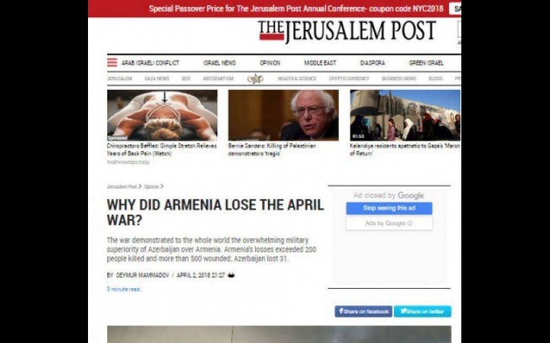 “The Jerusalem Post”: Nə üçün Ermənistan aprel müharibəsini uduzdu?