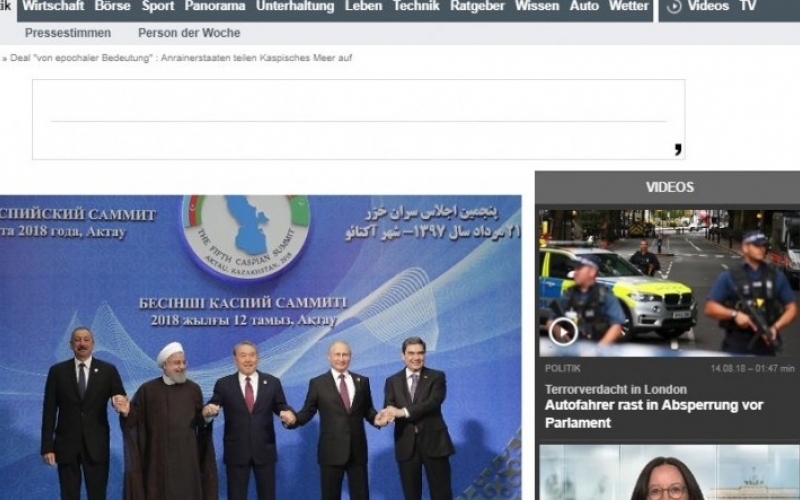 The signing of Convention on legal status of Caspian Sea in world media spotlight