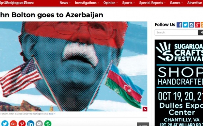 “The Washington Times”   Azərbaycan strateji tərəfdaşlığı haqqında məqalə dərc edib