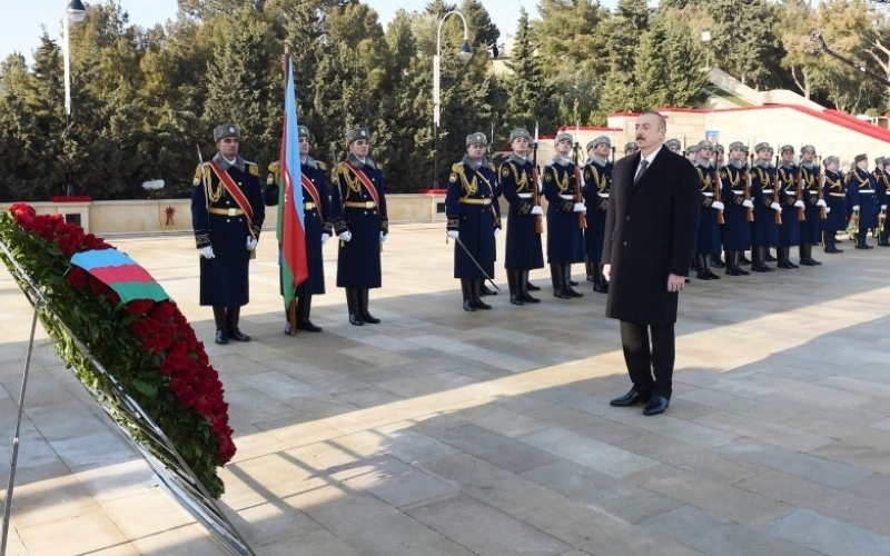 President Ilham Aliyev paid tribute to 20 January martyrs