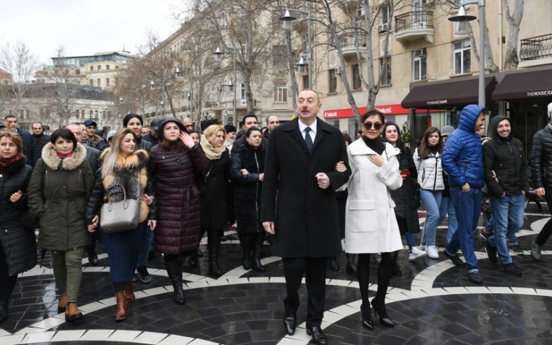 Prezident İlham Əliyev Novruz bayramı münasibətilə ümumxalq şənliyində iştirak edib