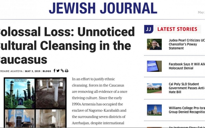 Jewish Journal: Colossal Loss – Unnoticed Cultural Cleansing in the Caucasus