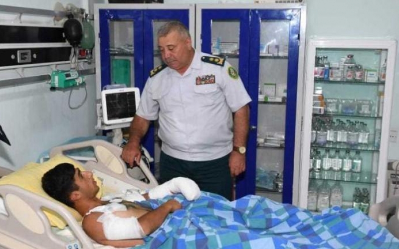 Wounded Azerbaijani border guard successfully operated on