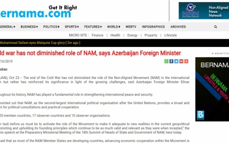 Bernama: End of cold war has not diminished role of NAM