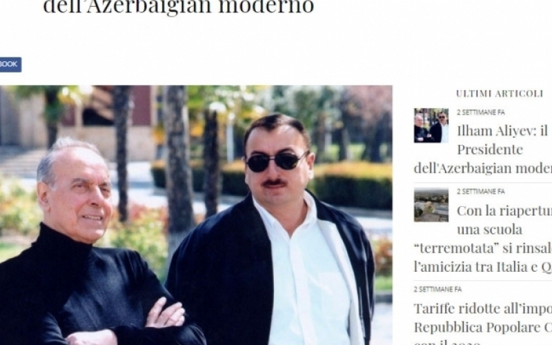 Italian news portal: Ilham Aliyev – President of modern Azerbaijan