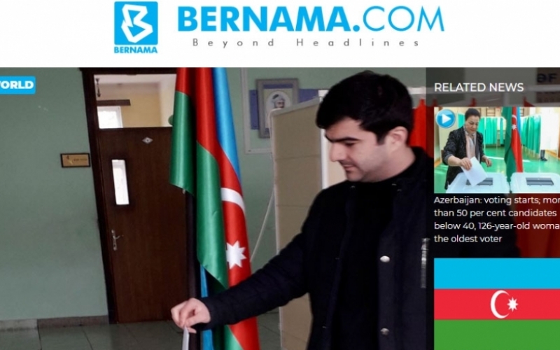 Bernama News Agency: International observers hail democratic nature of Azerbaijan's parliamentary election