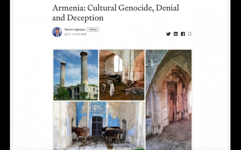 US Medium portal publishes article on Armenia’s aggressive policy against Azerbaijan