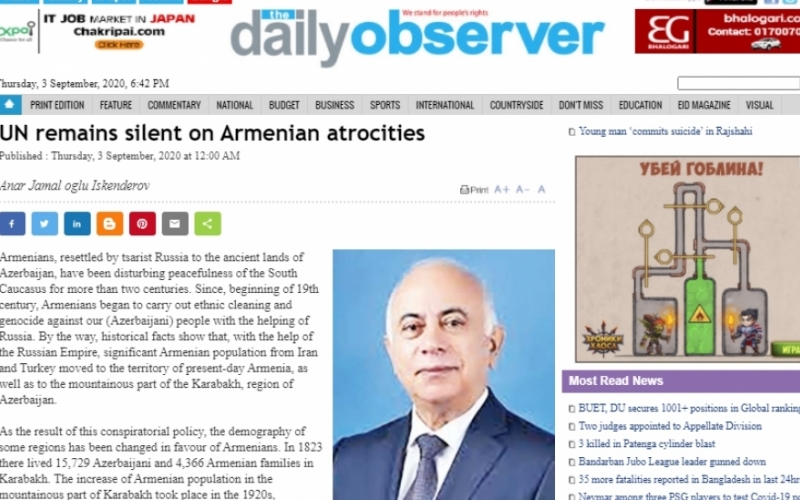 UN remains silent on Armenian atrocities