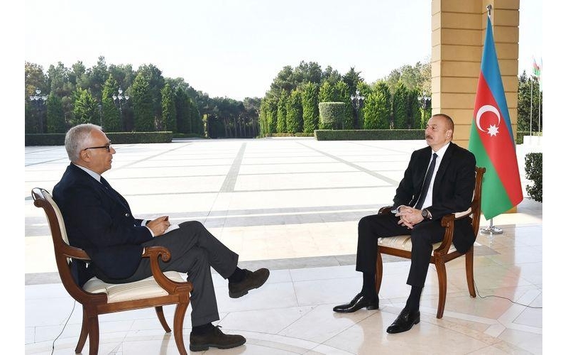 President Ilham Aliyev was interviewed by Italian La Repubblica newspaper