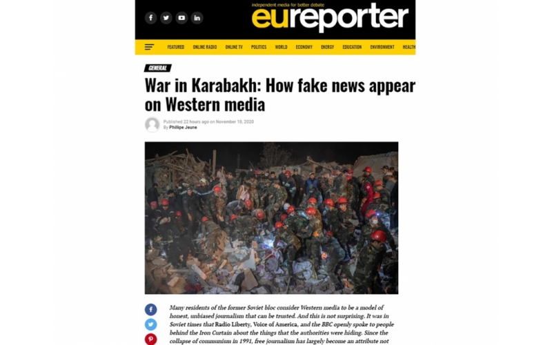 EU Reporter: War in Karabakh - How fake news appears on Western media