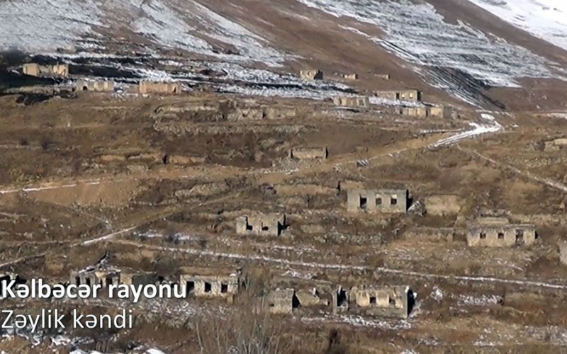 Azerbaijan shows video footage from liberated Zeylik village of Kalbajar district