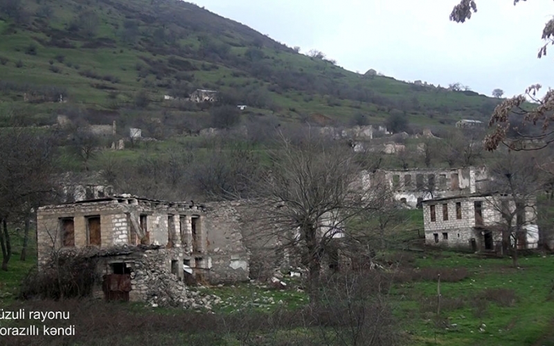 Defense Ministry releases footage of Garagoz village of Zangilan district VIDEO