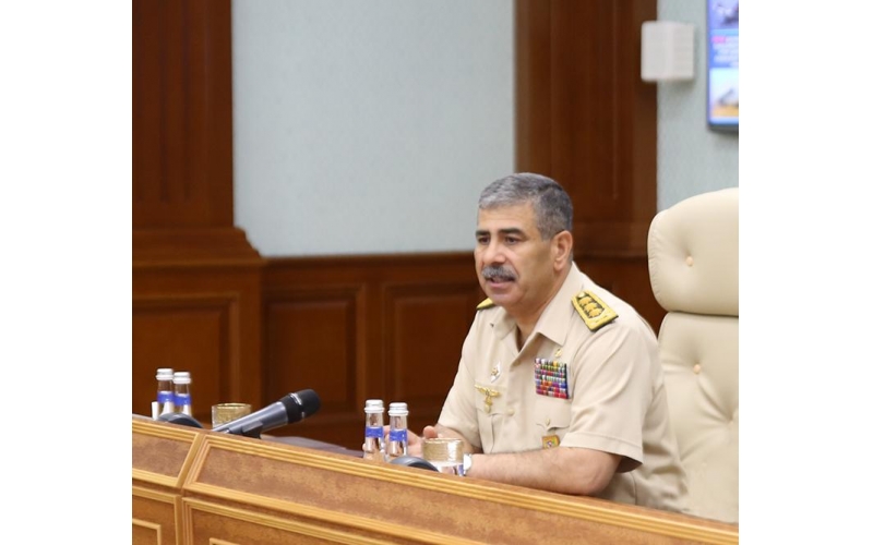 Azerbaijani defense minister holds official meeting