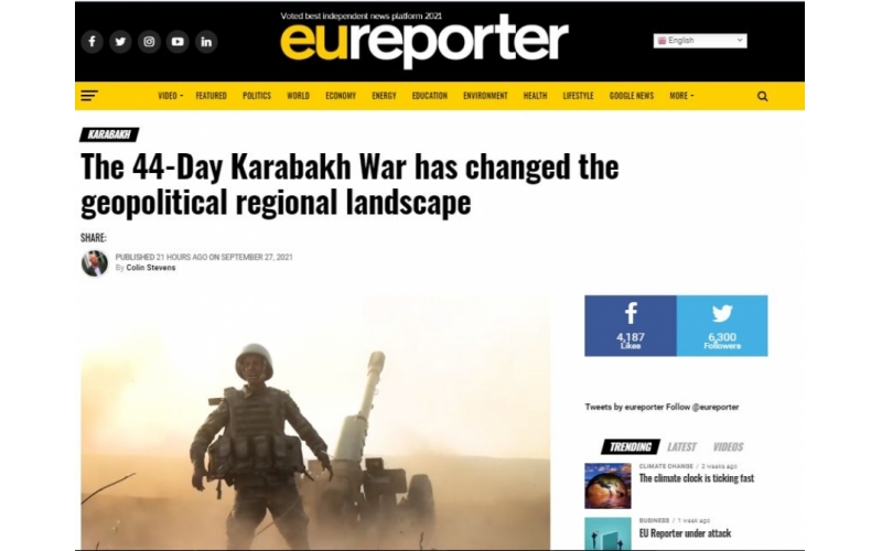 EU Reporter: The 44-Day Karabakh War has changed the geopolitical regional landscape