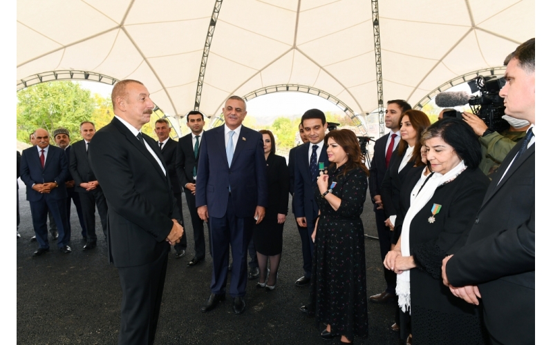 President Ilham Aliyev and First Lady Mehriban Aliyeva met with members of Zangilan general public