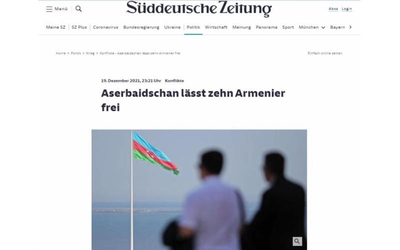 German newspaper publishes article on Azerbaijan’s handing over to Armenia ten servicemen