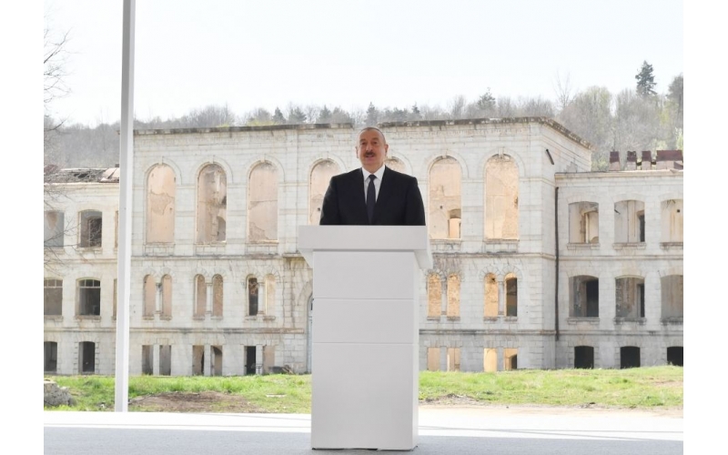 President Ilham Aliyev makes a speech at 5th Congress of World Azerbaijanis in Shusha