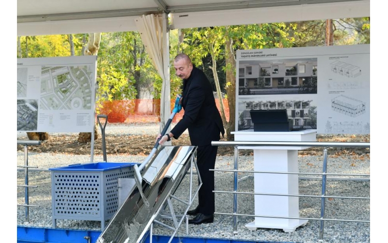 Foundation stone for school building was laid in Zangilan city