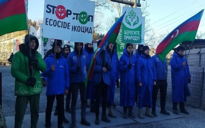 Peaceful protest of Azerbaijani eco-activists on Lachin–Khankendi road enters 123rd day