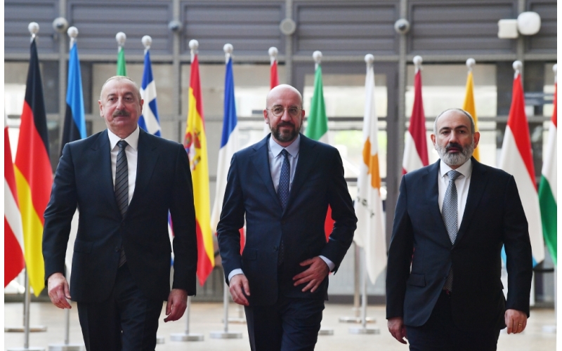 President Ilham Aliyev held meeting with President of European Council and Prime Minister of Armenia in Brussels